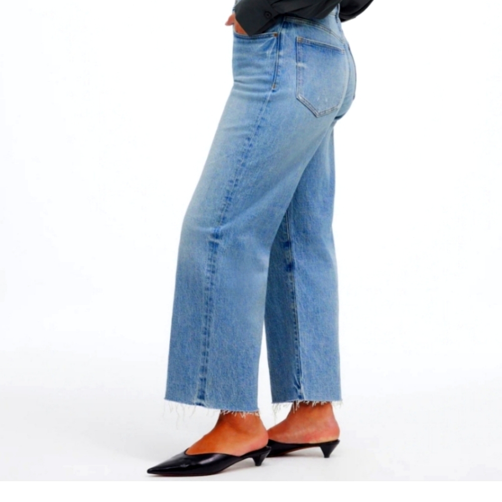 MADEWELL THE PERFECT VINTAGE wide Leg Cropped Jeans Size 29